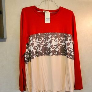 NWT Southern stitch block top XXL